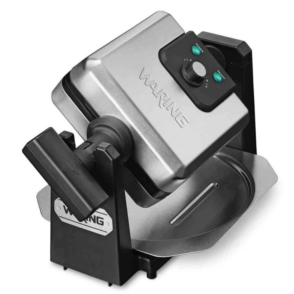 Waring WWM500SQSA 4-Slice Belgian Square Waffle Maker 1000W Rotary Stainless